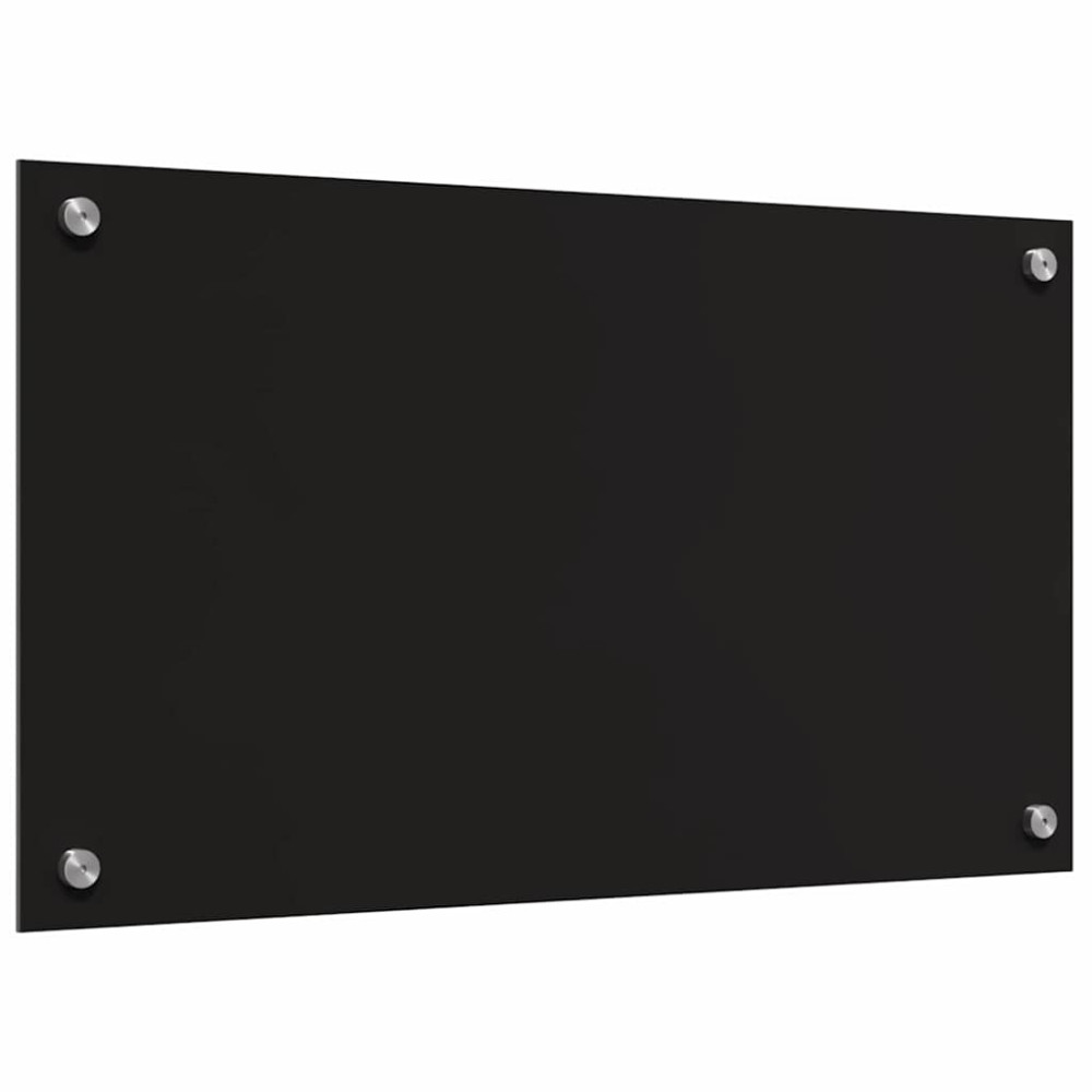 Produktbild för Köksskydd 2 pcs Svart 70 x 40 cm härdat glas