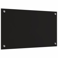 Produktbild för Köksskydd 2 pcs Svart 70 x 40 cm härdat glas
