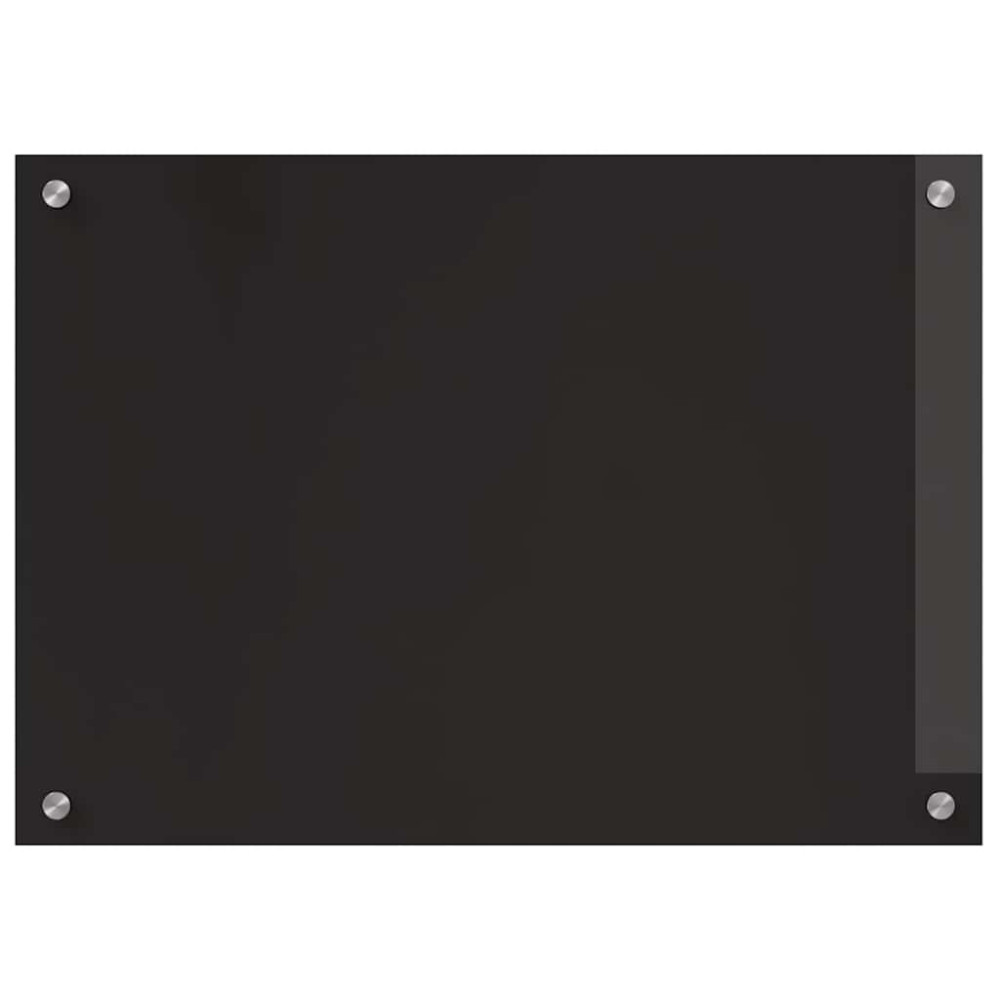 Produktbild för Köksskydd 2 pcs Svart 70 x 50 cm härdat glas