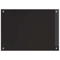 Produktbild för Köksskydd 2 pcs Svart 70 x 50 cm härdat glas