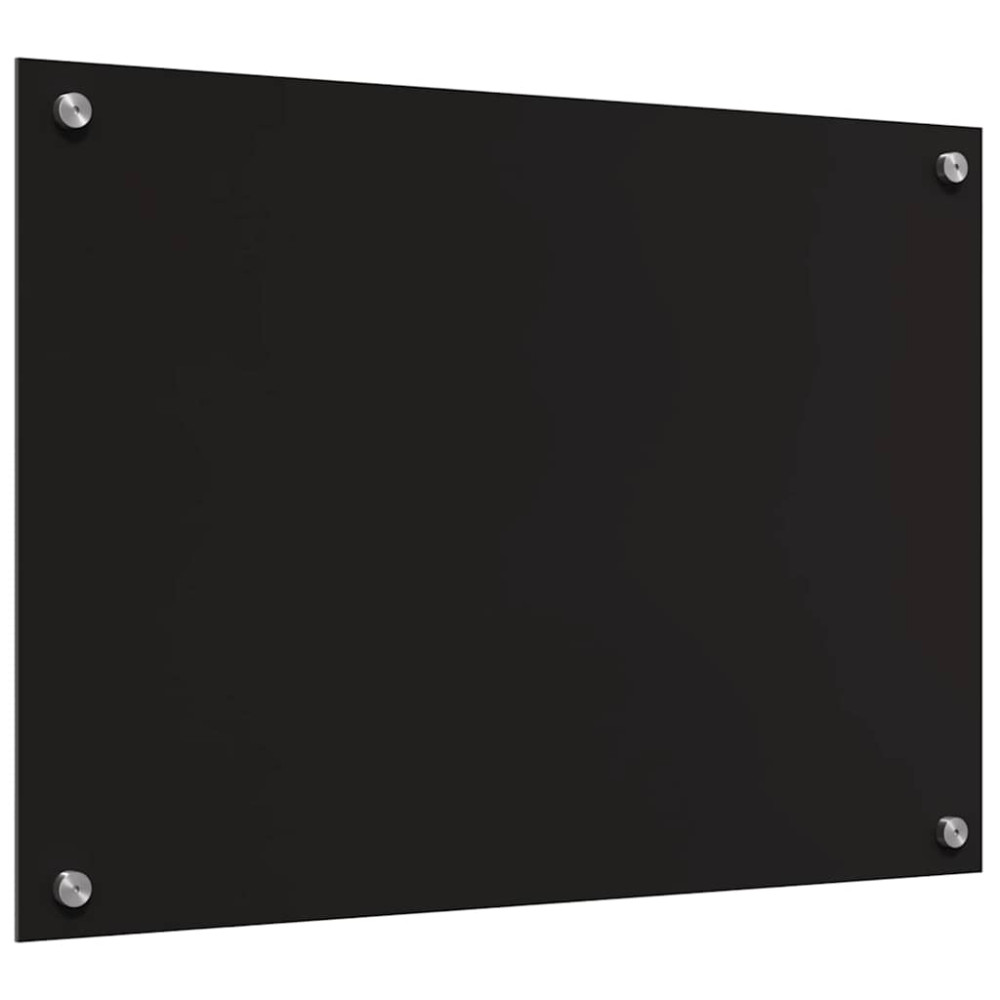 Produktbild för Köksskydd 2 pcs Svart 70 x 50 cm härdat glas