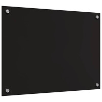 Produktbild för Köksskydd 2 pcs Svart 70 x 50 cm härdat glas