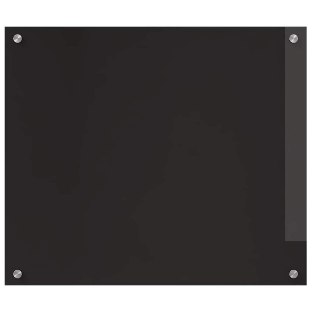 Produktbild för Köksskydd 2 pcs Svart 70 x 60 cm härdat glas