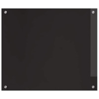 Produktbild för Köksskydd 2 pcs Svart 70 x 60 cm härdat glas