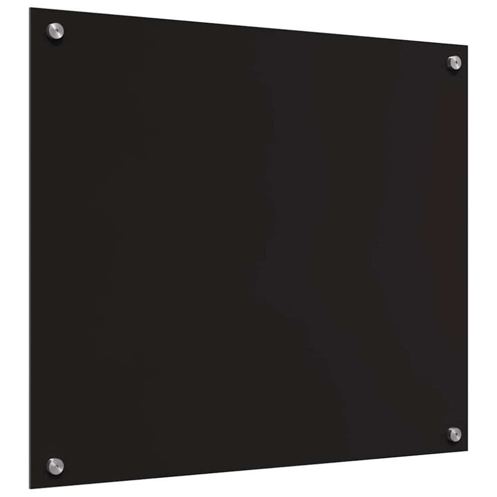 Produktbild för Köksskydd 2 pcs Svart 70 x 60 cm härdat glas