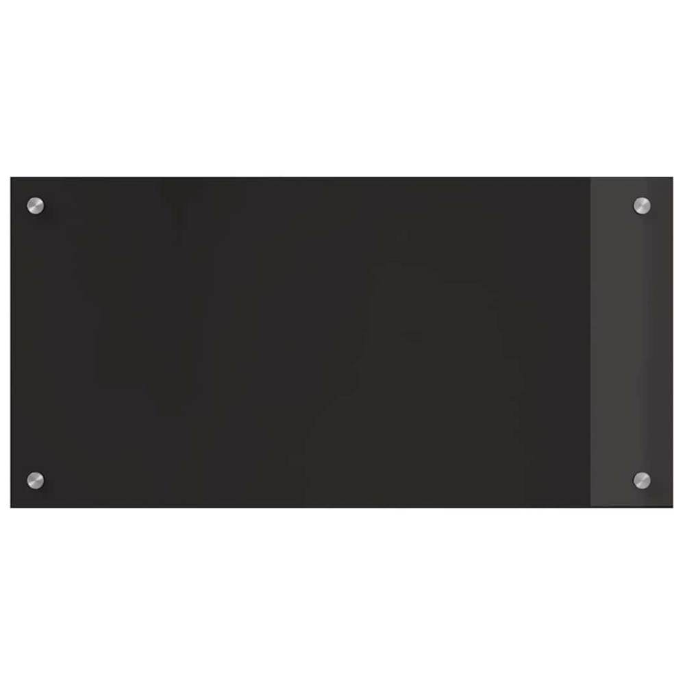 Produktbild för Köksskydd 2 pcs Svart 80 x 40 cm härdat glas