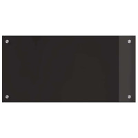 Produktbild för Köksskydd 2 pcs Svart 80 x 40 cm härdat glas