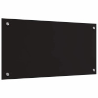 Produktbild för Köksskydd 2 pcs Svart 80 x 40 cm härdat glas