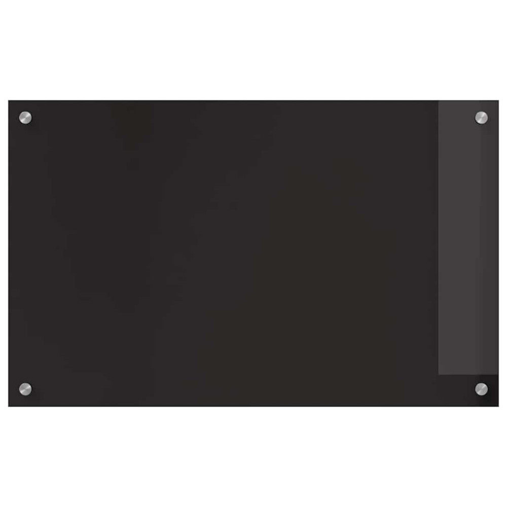 Produktbild för Köksskydd 2 pcs Svart 80 x 50 cm härdat glas