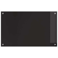 Produktbild för Köksskydd 2 pcs Svart 80 x 50 cm härdat glas