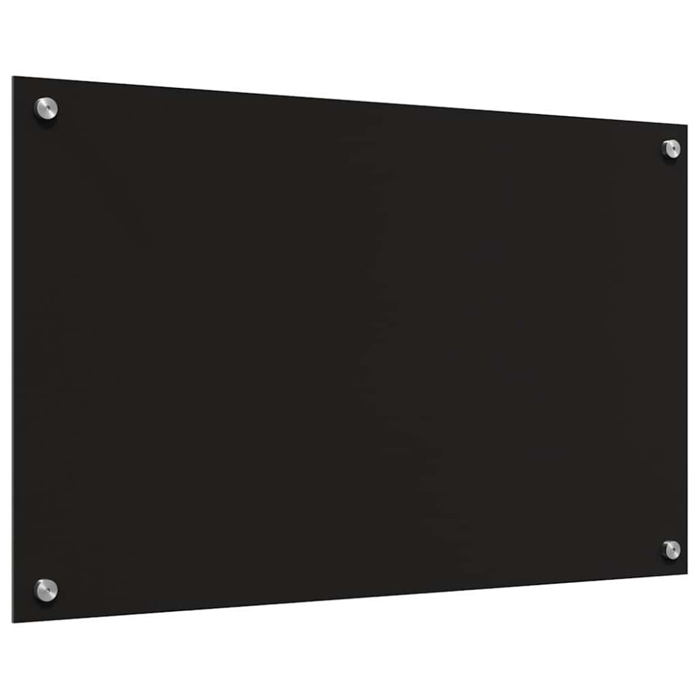 Produktbild för Köksskydd 2 pcs Svart 80 x 50 cm härdat glas