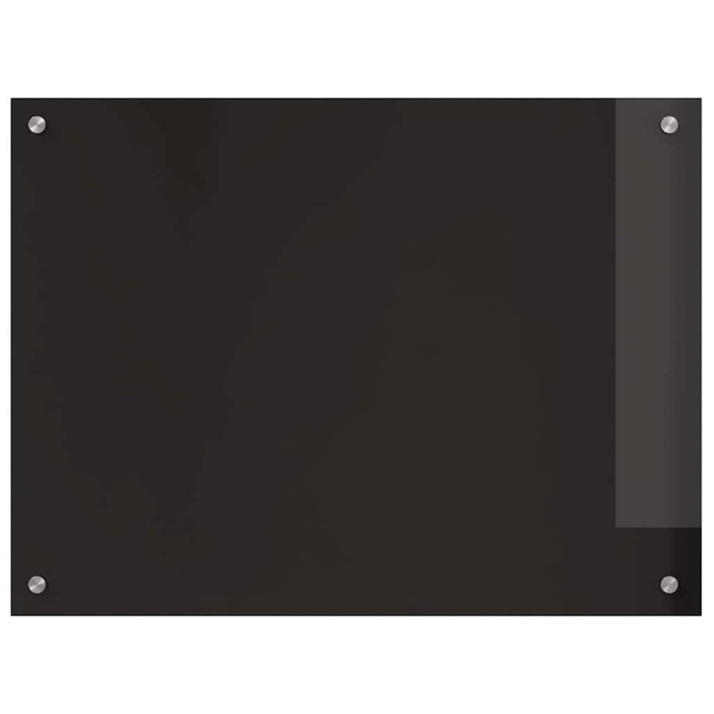 Produktbild för Köksskydd 2 pcs Svart 80 x 60 cm härdat glas