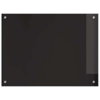Produktbild för Köksskydd 2 pcs Svart 80 x 60 cm härdat glas