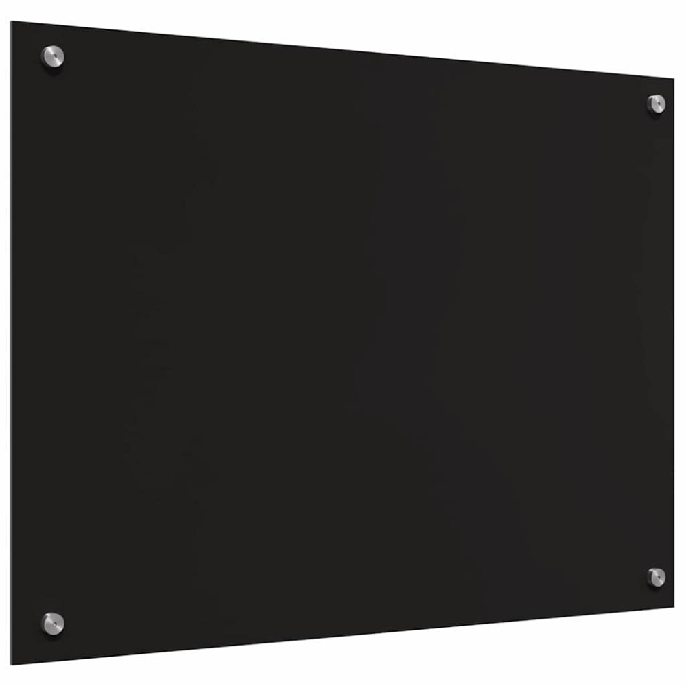 Produktbild för Köksskydd 2 pcs Svart 80 x 60 cm härdat glas