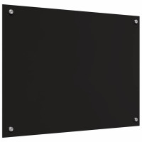 Produktbild för Köksskydd 2 pcs Svart 80 x 60 cm härdat glas
