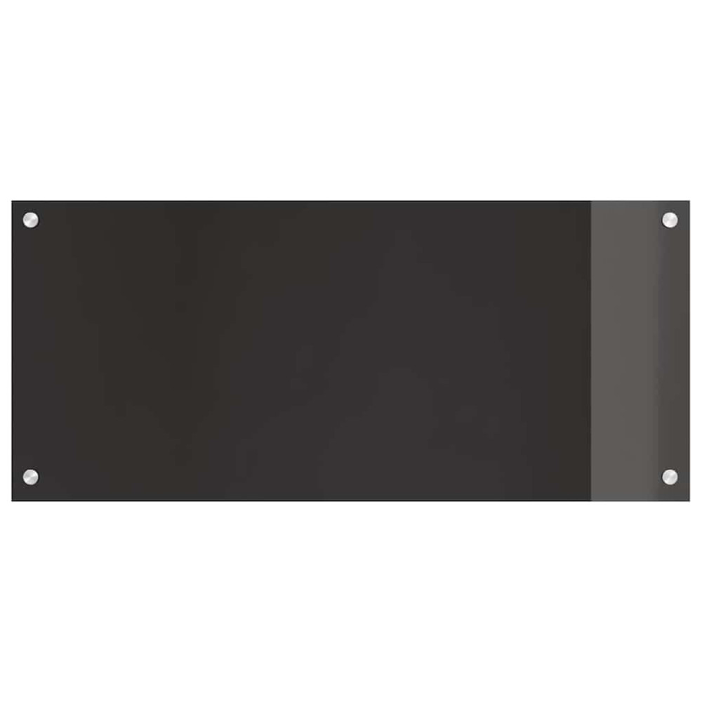 Produktbild för Köksskydd 2 pcs Svart 90 x 40 cm härdat glas
