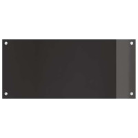 Produktbild för Köksskydd 2 pcs Svart 90 x 40 cm härdat glas