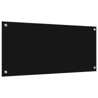 Produktbild för Köksskydd 2 pcs Svart 90 x 40 cm härdat glas