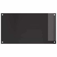 Produktbild för Köksskydd 2 pcs Svart 90 x 50 cm härdat glas