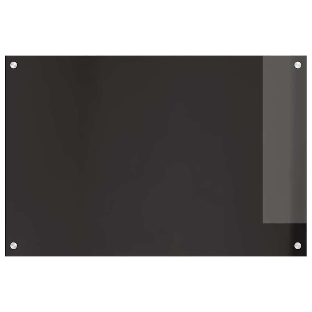 Produktbild för Köksskydd 2 pcs Svart 90 x 60 cm härdat glas