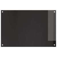Produktbild för Köksskydd 2 pcs Svart 90 x 60 cm härdat glas