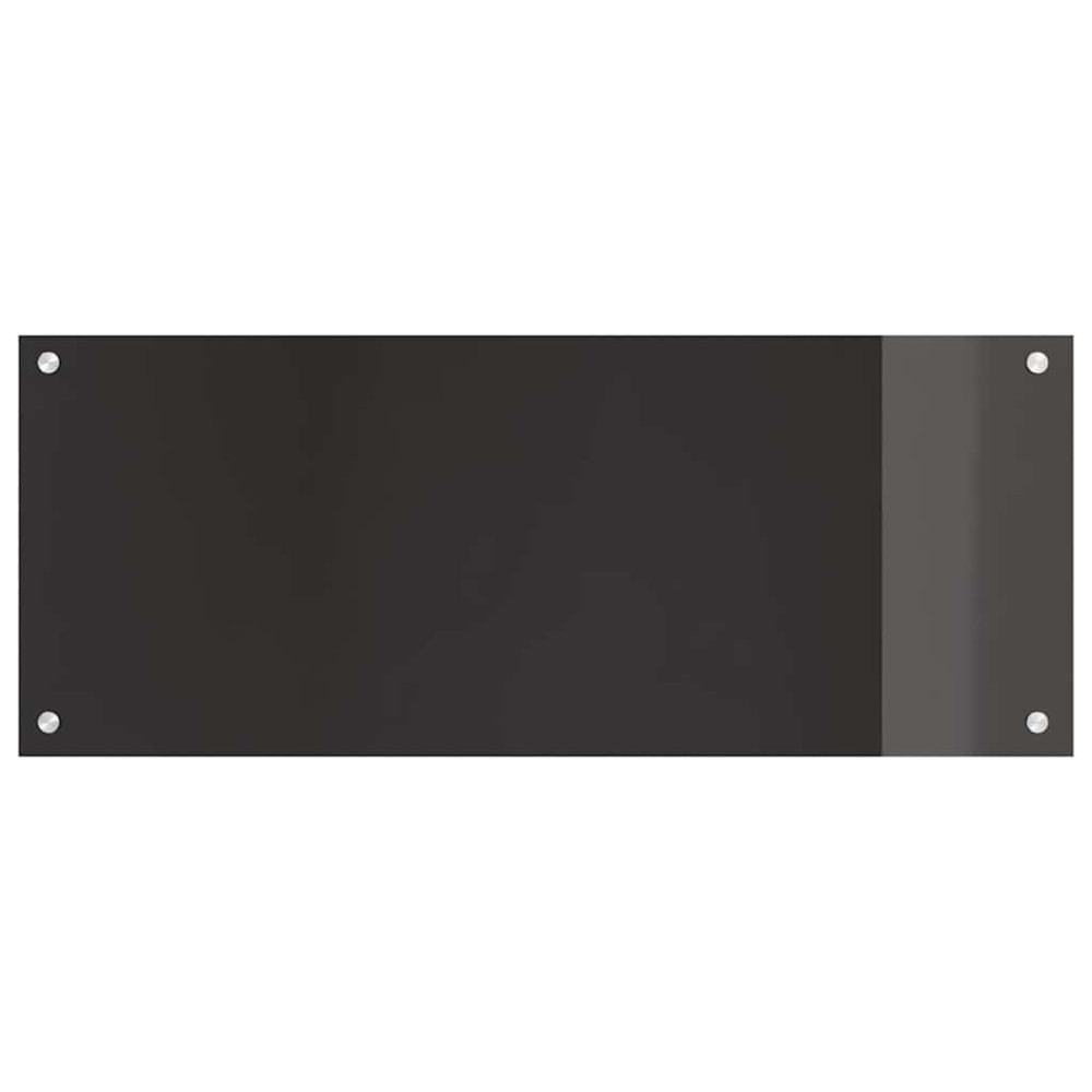 Produktbild för Köksskydd 2 pcs Svart 100 x 40 cm härdat glas