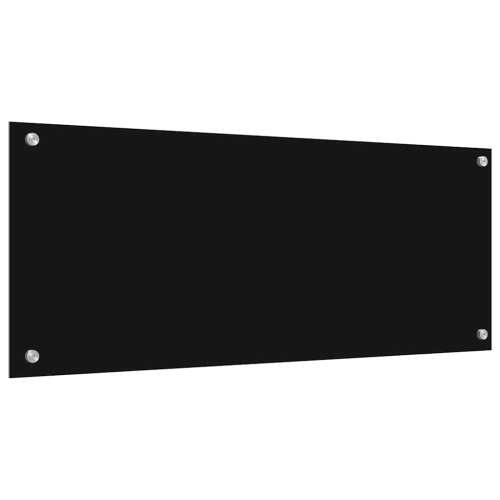 Produktbild för Köksskydd 2 pcs Svart 100 x 40 cm härdat glas