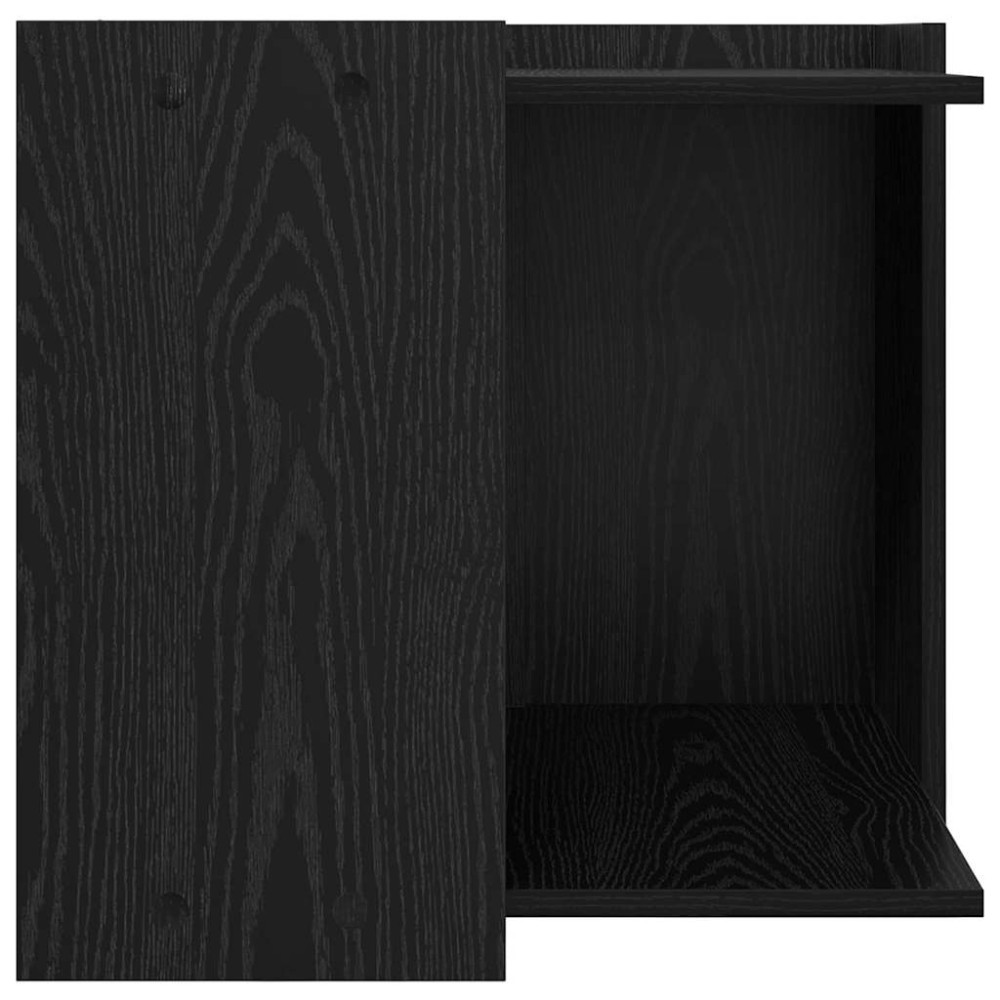 Produktbild för Kattlåda Inhägnad Svart ek 53 x 53 x 51 cm Konstruerat trä