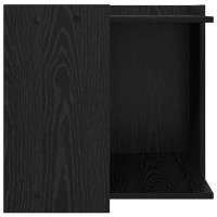 Produktbild för Kattlåda Inhägnad Svart ek 53 x 53 x 51 cm Konstruerat trä