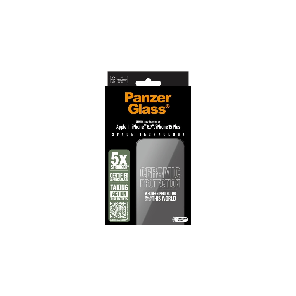 Produktbild för PanzerGlass - skärmskydd för mobiltelefon - ultrabred passning