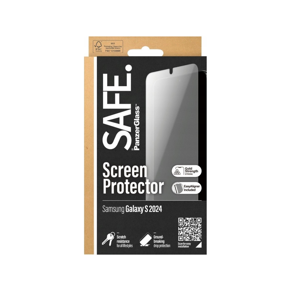 Produktbild för SAFE. by PanzerGlass - skärmskydd för mobiltelefon - ultrabred passning med EasyAligner
