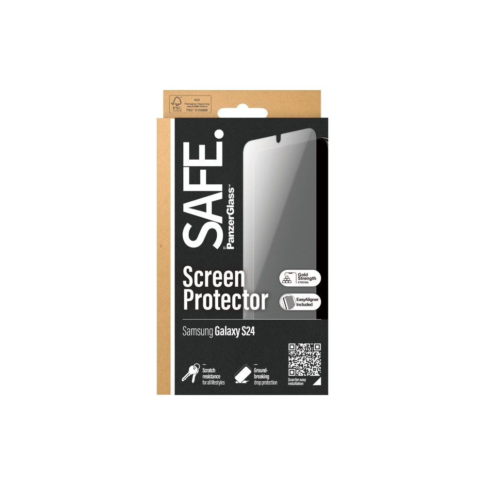 Produktbild för SAFE. by PanzerGlass - skärmskydd för mobiltelefon - ultrabred passning med EasyAligner