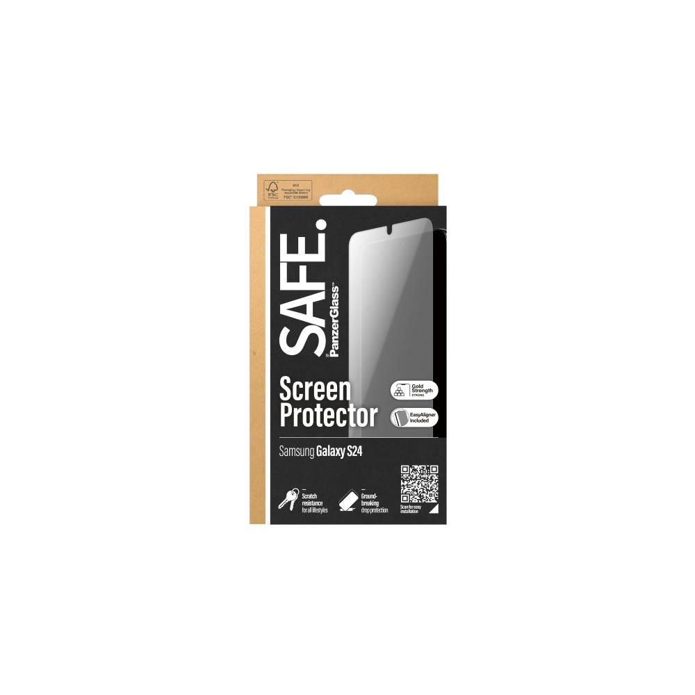 Produktbild för SAFE. by PanzerGlass - skärmskydd för mobiltelefon - ultrabred passning med EasyAligner