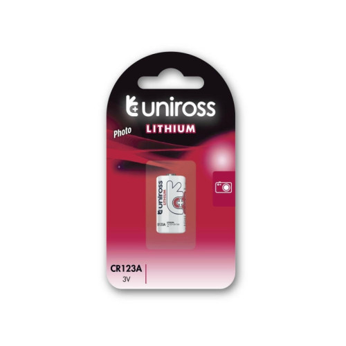 Uniross Batteries Uniross U1CR123A, Engångsbatteri, CR123A, Litium, 3 V, 1 sty...