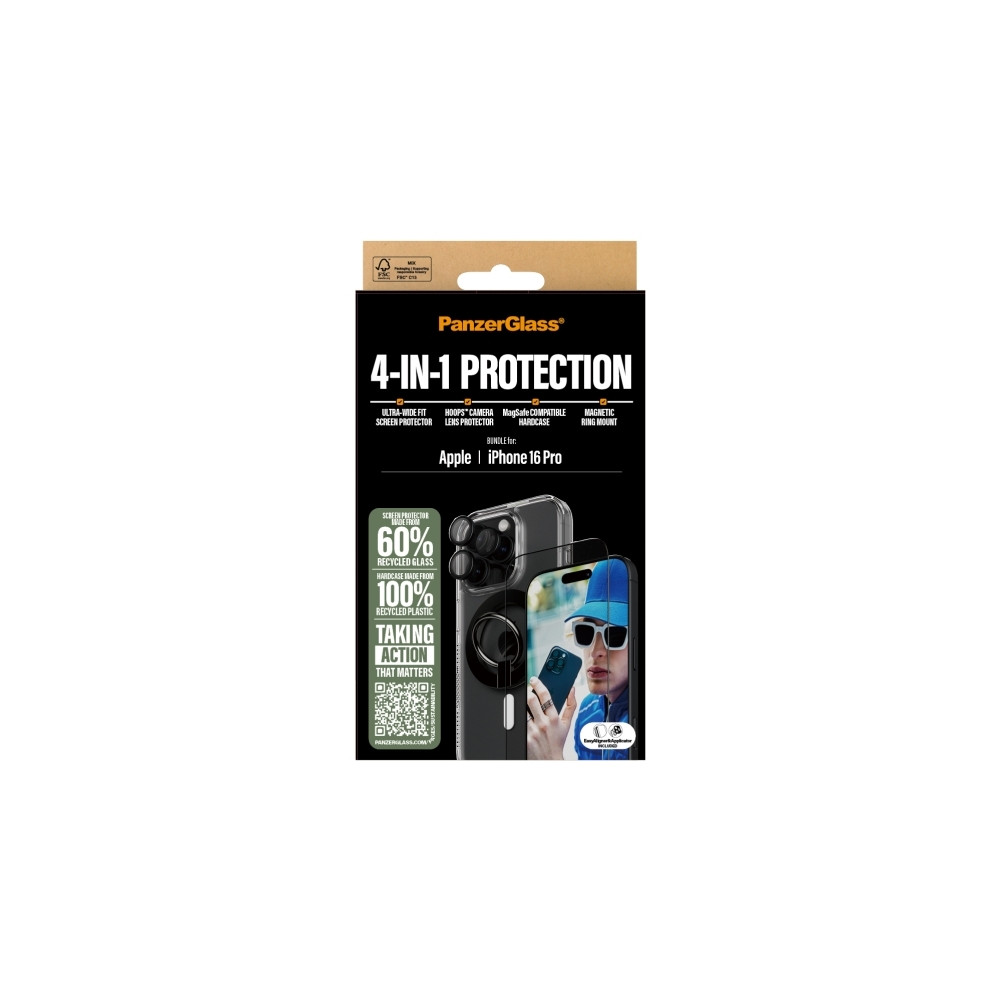 Produktbild för PanzerGlass ® 4-in-1 Protection Bundle iPhone 16 Pro, Apple,...