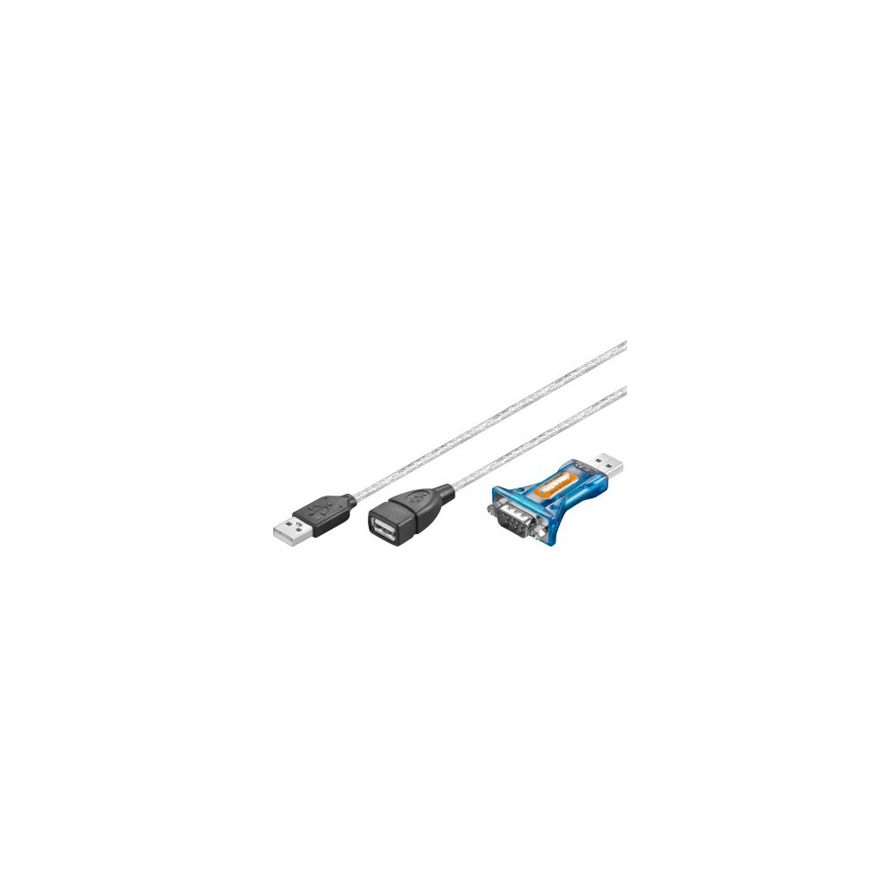 Produktbild för Goobay 95436, Transparent, 1,5 m, USB Type-A, RS-232, Hankop...