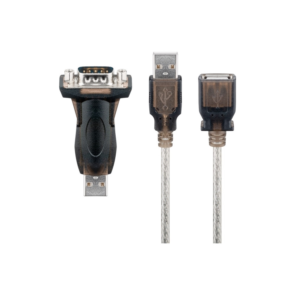 Produktbild för Goobay 95436, Transparent, 1,5 m, USB Type-A, RS-232, Hankop...