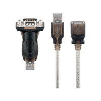 Produktbild för Goobay 95436, Transparent, 1,5 m, USB Type-A, RS-232, Hankop...
