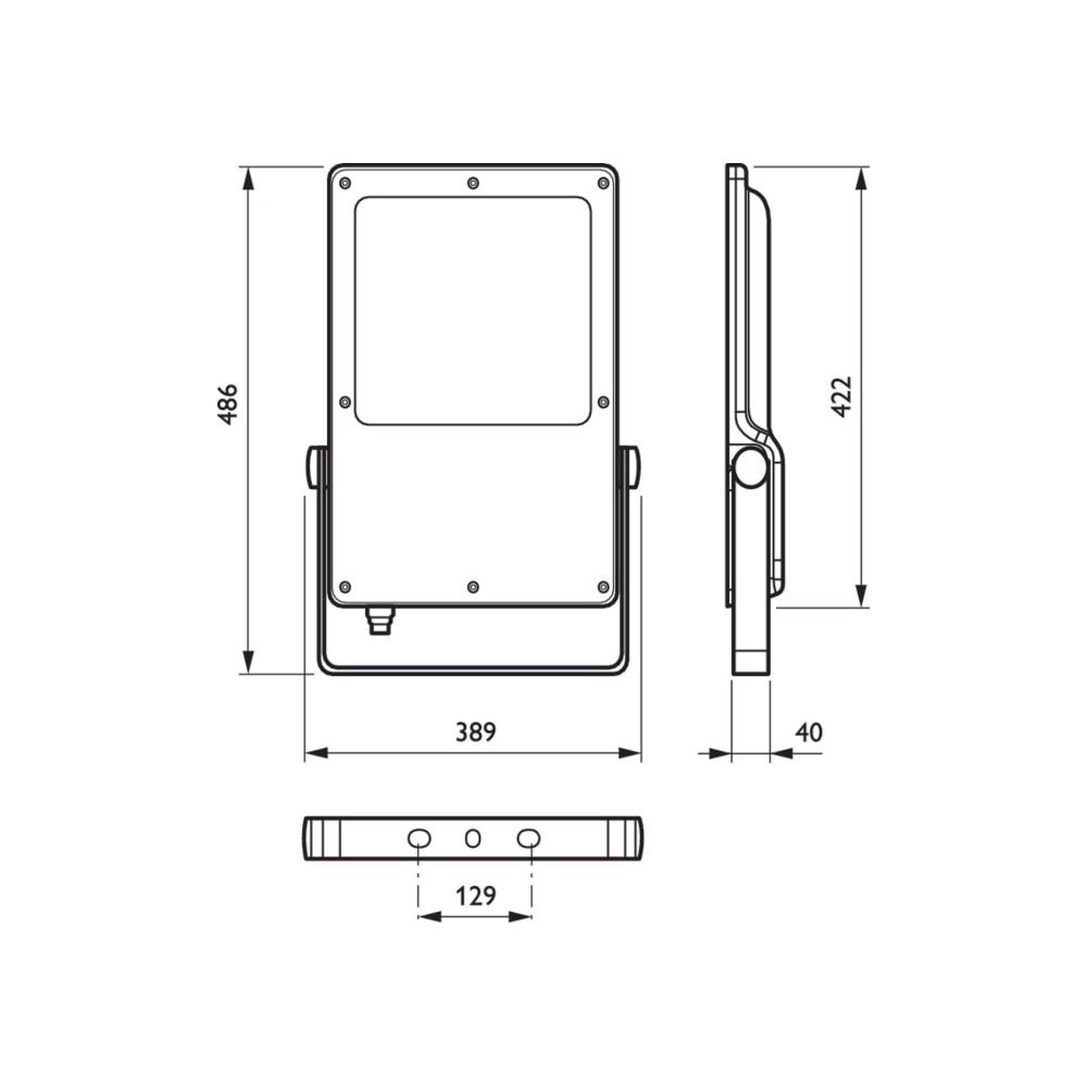 Produktbild för Philips BVP130 LED210-4S/740 A, Grå, IP66, Akrylonitrilstyre...
