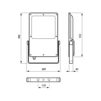 Produktbild för Philips BVP130 LED210-4S/740 A, Grå, IP66, Akrylonitrilstyre...