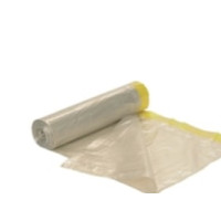Produktbild för Avfallssäckar, spetssäck 100 L, 72 x 104 cm, 55 my, genomski...