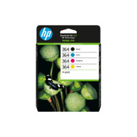Produktbild för HP 364 - 4-pack - svart, gul, cyan, magenta - original - bläckpatron