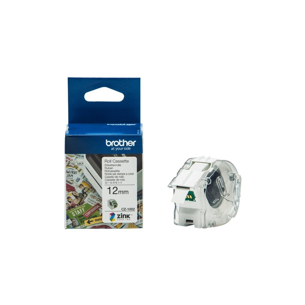 Produktbild för Brother CZ-1002 - löpande etiketter - 1 rulle (rullar) - Rulle (1,2 cm x 5 m)