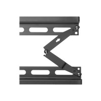 Produktbild för DELTACO Office ARM-0204 - Heavy Duty konsol - fällbart - för LCD-TV/välvd LCD-TV - mattsvart