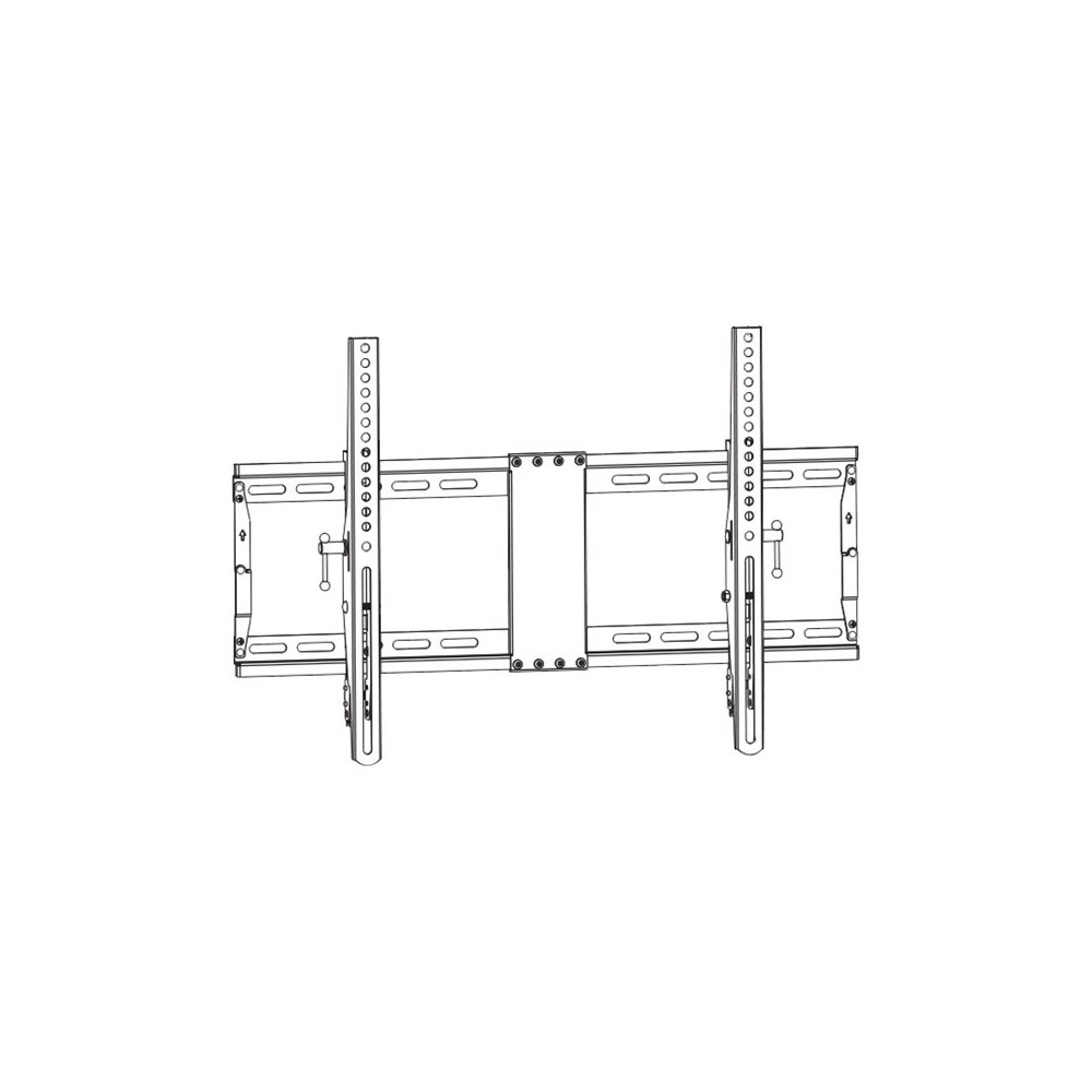 Produktbild för DELTACO Office ARM-0204 - Heavy Duty konsol - fällbart - för LCD-TV/välvd LCD-TV - mattsvart
