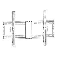 Produktbild för DELTACO Office ARM-0204 - Heavy Duty konsol - fällbart - för LCD-TV/välvd LCD-TV - mattsvart