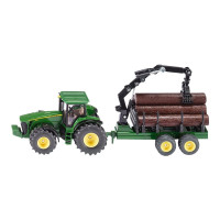 Produktbild för Siku Farmer - Traktor med skogstrailer