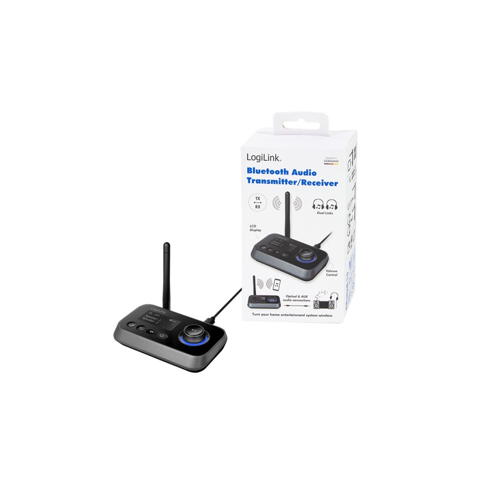 Produktbild för LogiLink - trådlös Bluetooth-ljudmottagare/-sändare för TV, trådlösa hörlurar