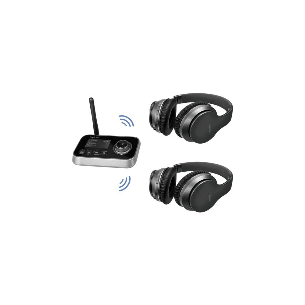 Produktbild för LogiLink - trådlös Bluetooth-ljudmottagare/-sändare för TV, trådlösa hörlurar