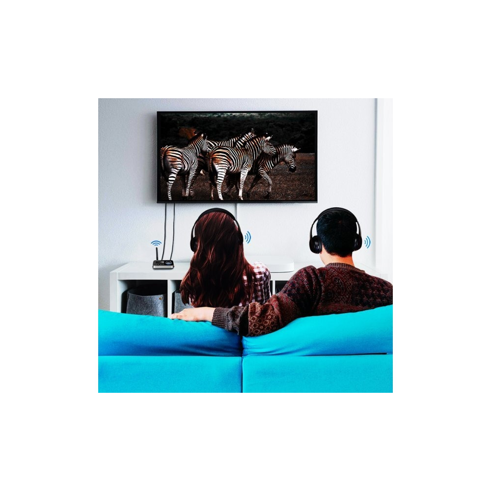 Produktbild för LogiLink - trådlös Bluetooth-ljudmottagare/-sändare för TV, trådlösa hörlurar